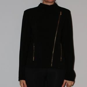Black Calvin Klein Jacket with Gold Zipper